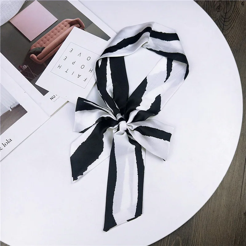 Атласная текстура шелковый шарф стильный шикарный маленький Корейская версия