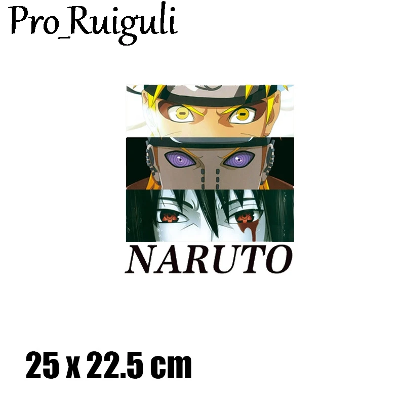 

Naruto Cartoon Iron on Heat Transfer Printing Patches Stickers for Clothes DIY Appliques Washable A-level Thermal decorations