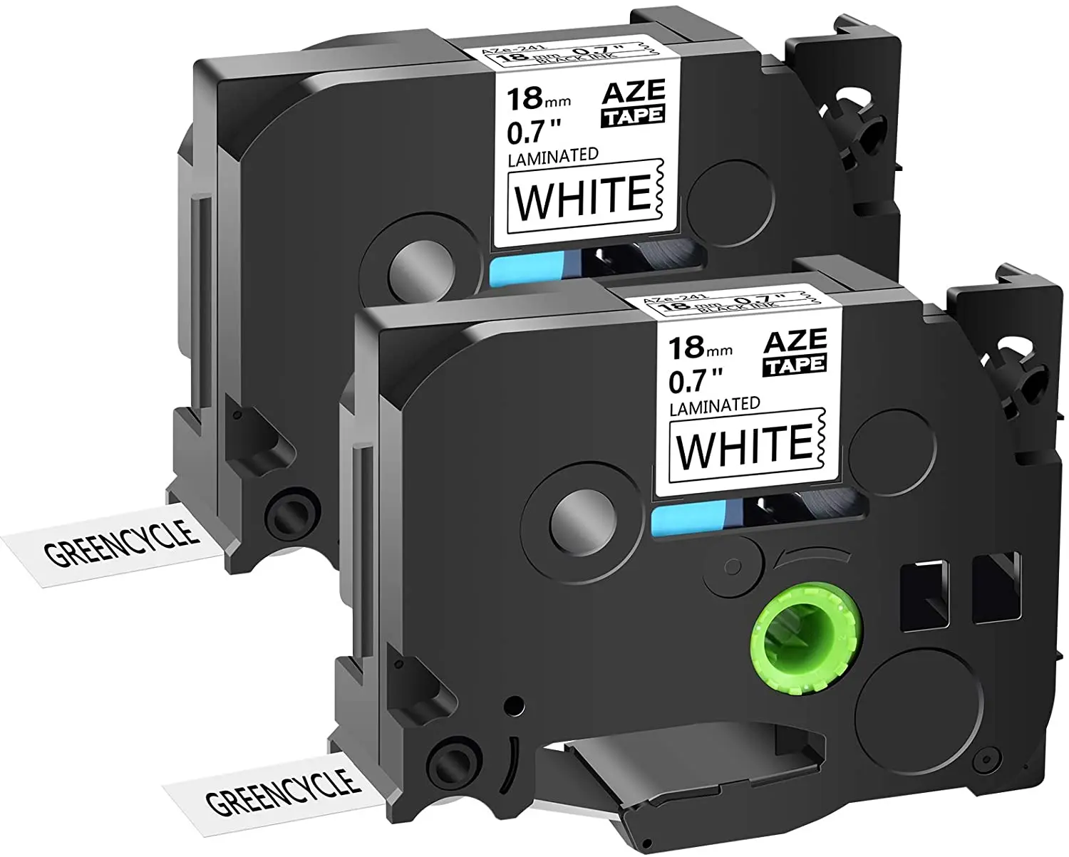 

2PK Compatible Label Tape Replacement for Brother TZe P-Touch PT-D400 P750W P710BT D600 18mm 0.7" TZe-241 TZe241 Black on White