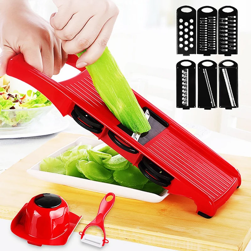 Ручной картофелерезка, овощерезка и фруктерезка, мандолина, луковицы, морковь, кухонные инструменты из нержавеющей стали, 10 штук/набор