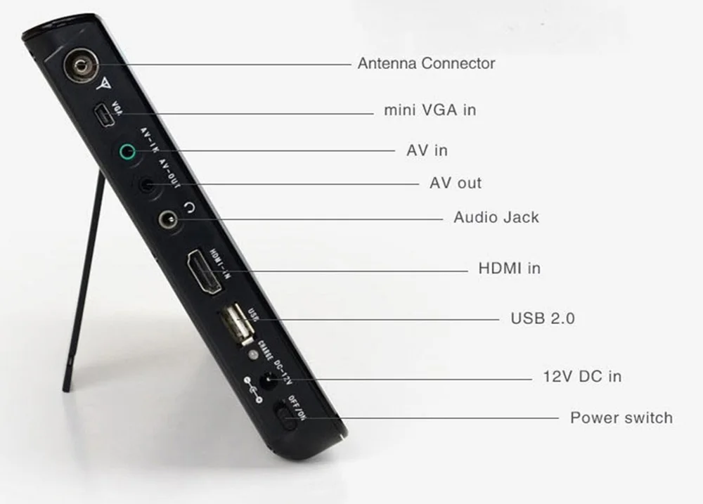 LEADSTAR D10 LED TV 10 2 дюймов портативный дисплей цифровой плеер DVB-T2 ATSC USB TF карта