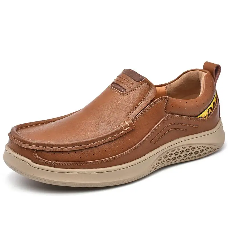 

Брендовые мужские повседневные туфли, мужские лоферы из натуральной кожи, модные кроссовки, Мужская Дизайнерская обувь, уличная износостой...