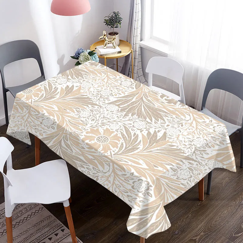 

Custom 3D Tablecloth Leaf Art Pattern Waterproof Coffee Table Cloth Oxford Fabric Table Cover Wedding Decoration Picnic Blanket