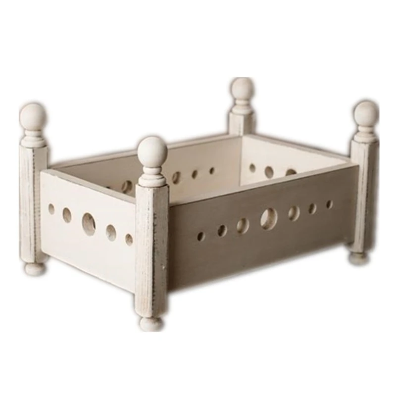 

Newborn Posing Wood Bed Sofa Baby Photo Shooting Crib Infant Photograph Props 54DF