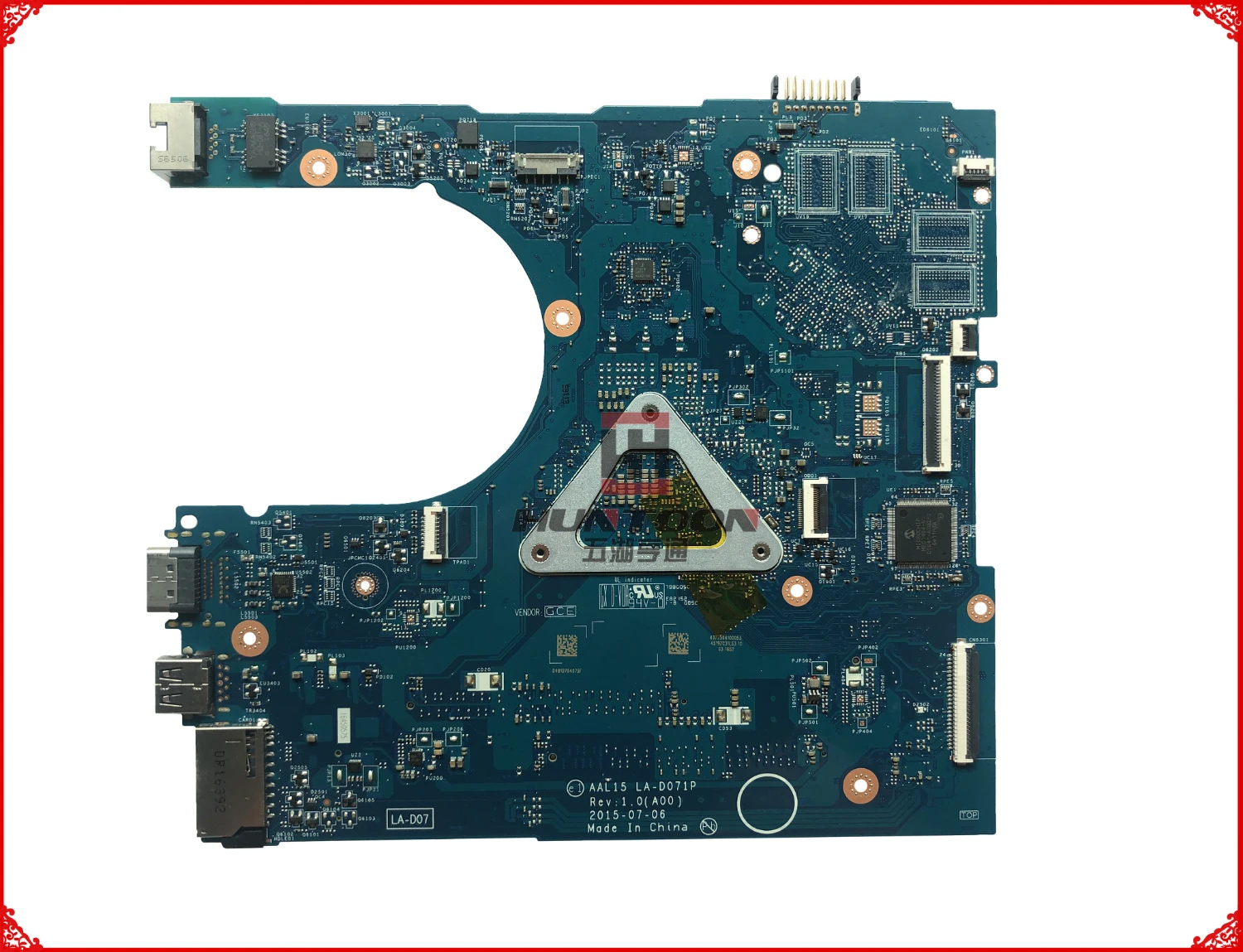 Wholesale CN-0P2C6J for Dell Inspiron 5559 Laptop Motherboard AAL15 LA-D071P P2C6J SR2EU I3-6100U DDR3L Fully Tested | Компьютеры и