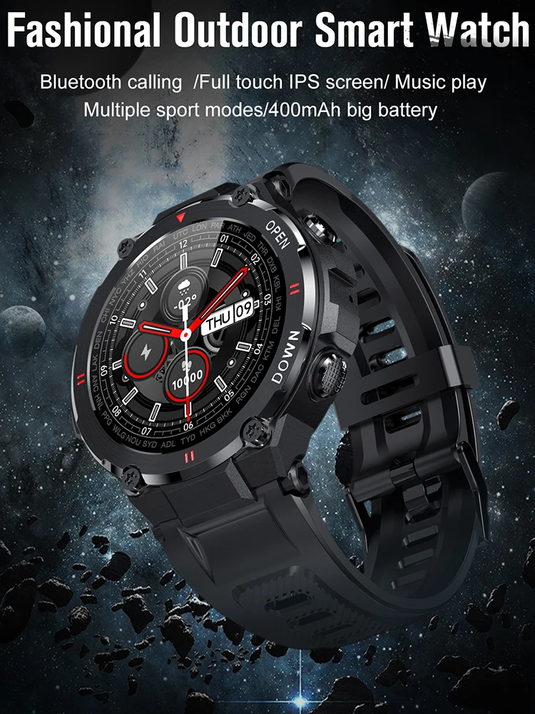 Смарт-часы Torntisc K22 мужские с Bluetooth 400 мАч | Электроника