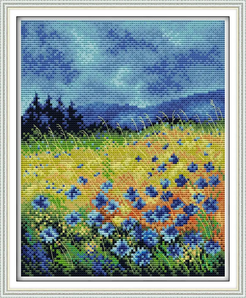 Beautiful Flowers decor painting NKF counted printed on the canvas DMC kits DIY Cross Stitch embroidery needlework Set - Color: Beautiful Flowers 3