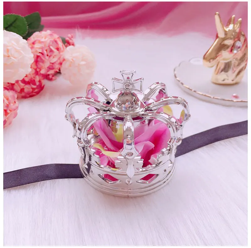 Crown-Silver-D Лолита британская императорская корона на голову заколка Роза Корона повязка на голову принцесса заколка для волос аксессуары для маскарада на Хеллоуин - Цвет: Crown-Silver-D