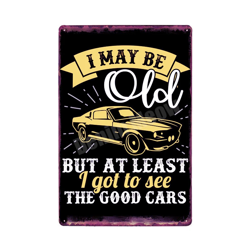 F Fix Cars Plaque Shabby Chic Metal Tin Signs Classic Car Wall Art Poster Advertising Plates Bar Garage Vintage Home Decor MN117 - Цвет: F