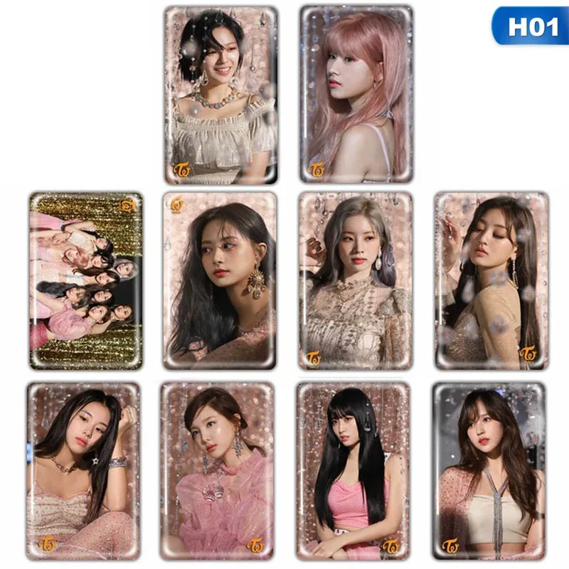 Новинка 10 шт./компл. K pop два раза на ощупь специальные наклейки для карт Модные