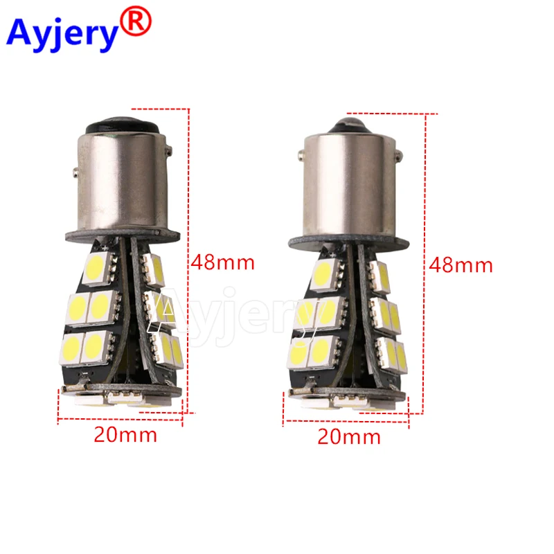 AYJERY 10 шт. CANBUS Error Free S25 1156 BA15S 1157 BAY15D 5050 18 SMD Led Автомобильный парковочный задний
