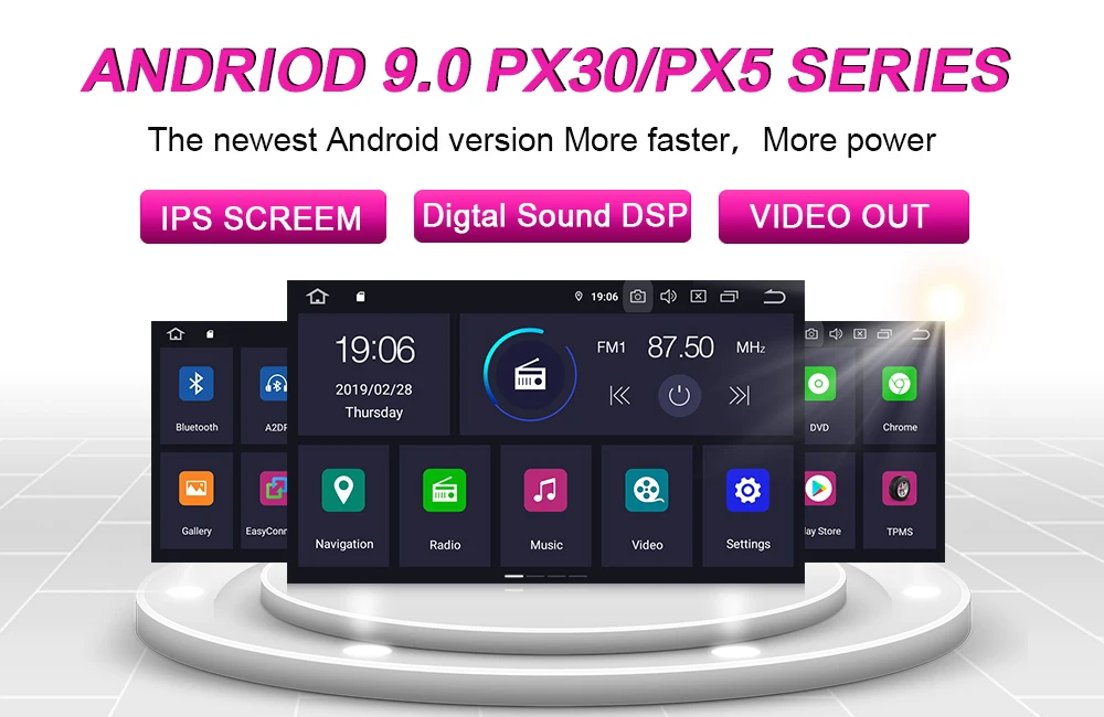 HD 2DIN DSP ips Android 9,0 4G Автомобильный gps 2 DIN dvd-плеер для SUZUKI GRAND VITARA 2007-2013 gps Радио стерео экран навигация
