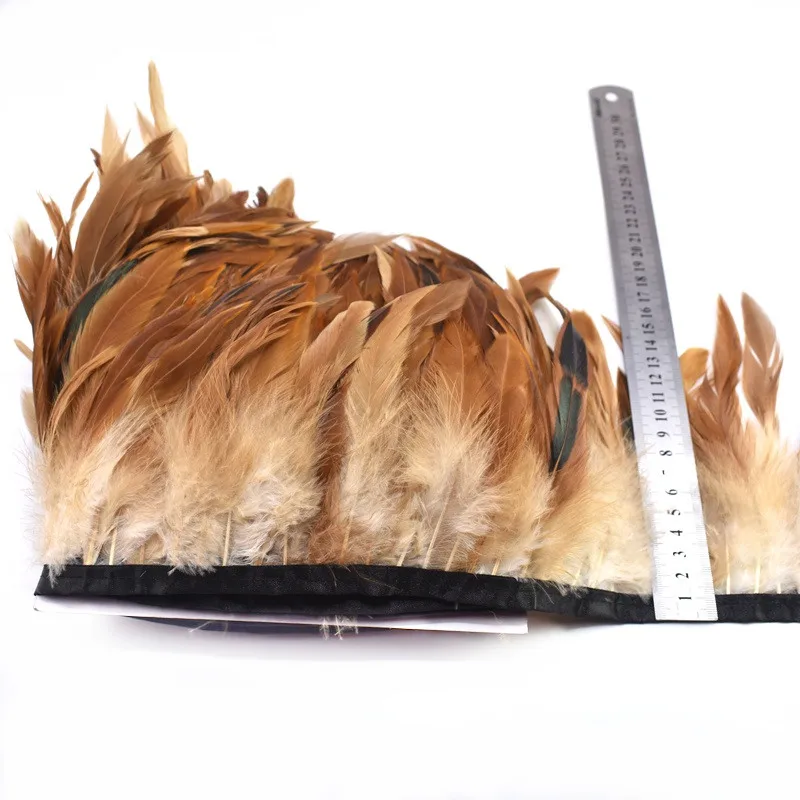 Натуральные перья петуха, отделка, бахрома, рукоделие, швейная одежда, 13-18 см, вечерние перья для рукоделия, украшения для дома