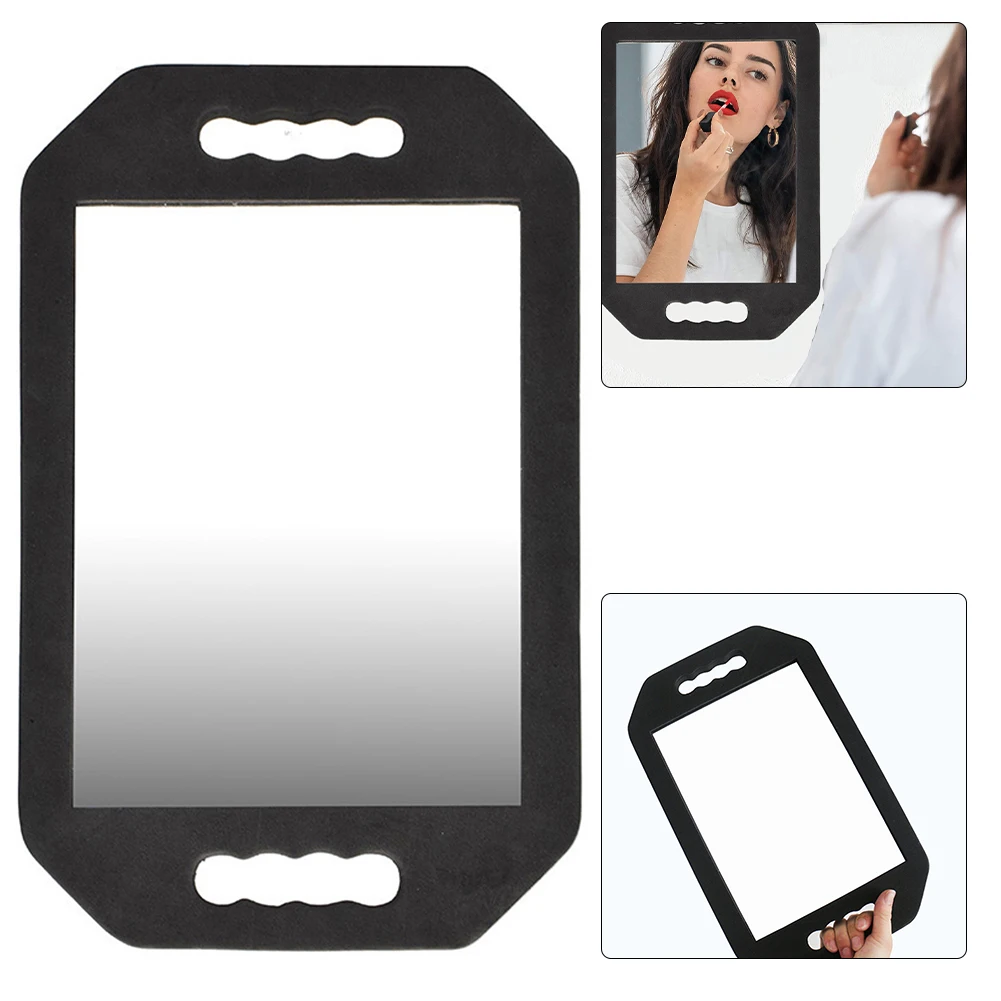 

Hair Dressing Mirrors Salon Handheld with Handle Double Foam Cushion Handle for Home Beauty Makeup