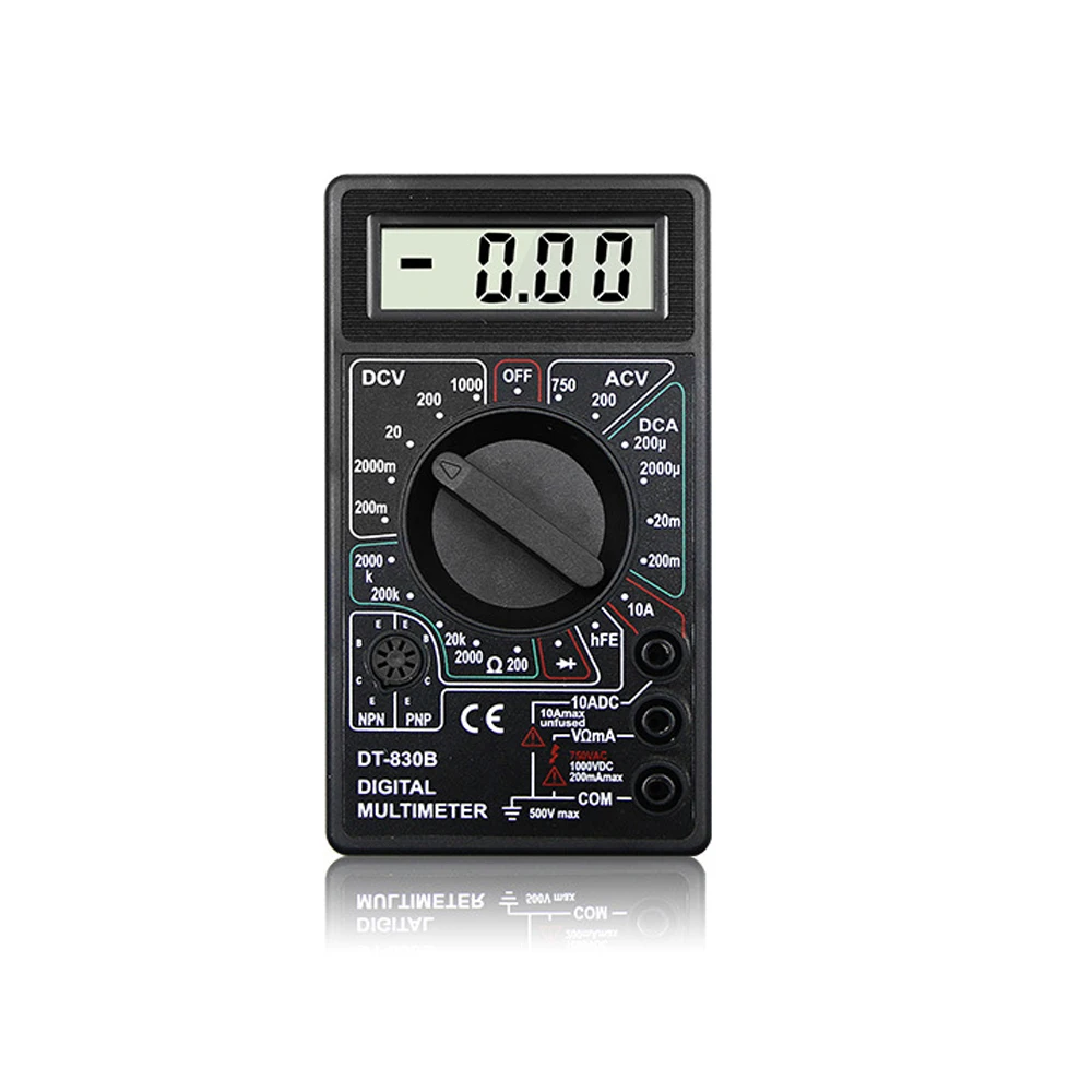 DT-830B A830L ЖК-цифровой мультиметр AC DC напряжение диод Freguency мультитестер ток световой дисплей с функцией зуммера - Цвет: DT-830B