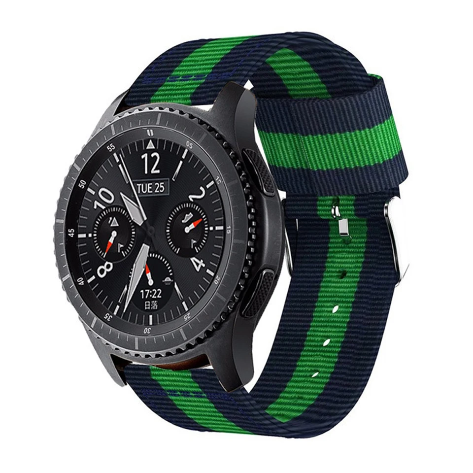 Ремешок спортивный нейлоновый для Samsung Galaxy Watch 46 мм Active 3 45 Gear S3 | Наручные часы