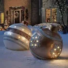 Рождественский шар 60 см, украшение для рождественской елки, наружная атмосфера, надувная игрушка из ПВХ, рождественский подарок для дома, шар, рождественские поделки