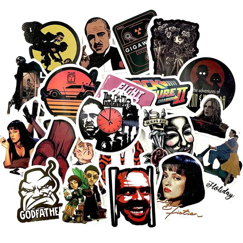 Vendetta-Juego de pegatinas para ordenador port&aacute;til, pegatinas para ordenador, motocicleta, monopat&iacute;n, guitarra, 50 unidades-3
