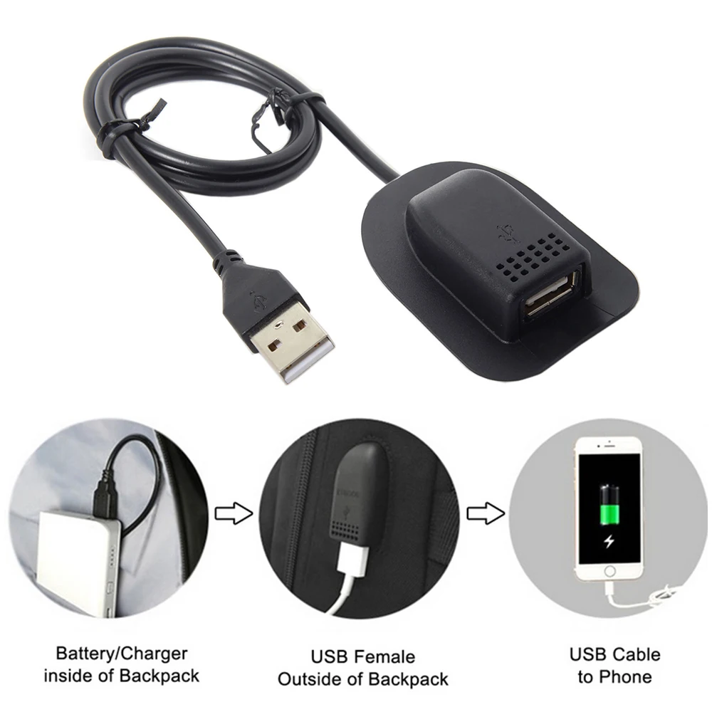 Модный рюкзак Внешний USB зарядный Интерфейс адаптер кабель 70 см с функцией