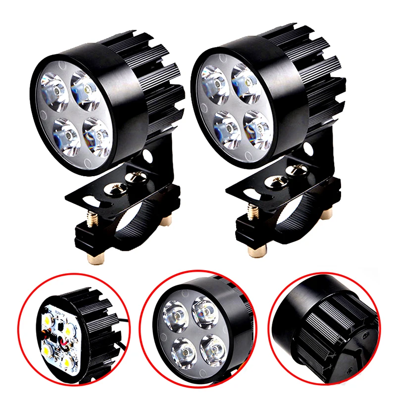 12v 20w Headlight Motorcycle driving work Lamp LED motor Assist spotlight auxiliary lamp motorbike headlamp |