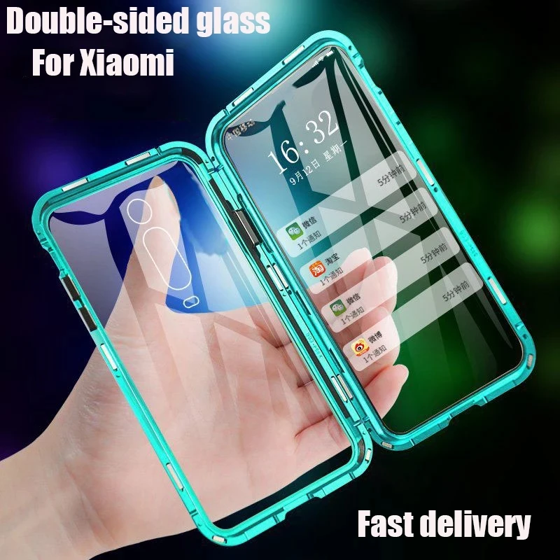

Case 360 Magnetic Adsorption Metal Glass Cove for Xiaomiredmi 11T Note 11 10 9 9A 9S 8 8T 8A 7 9T Poco M3 X3 Pro Double Sided