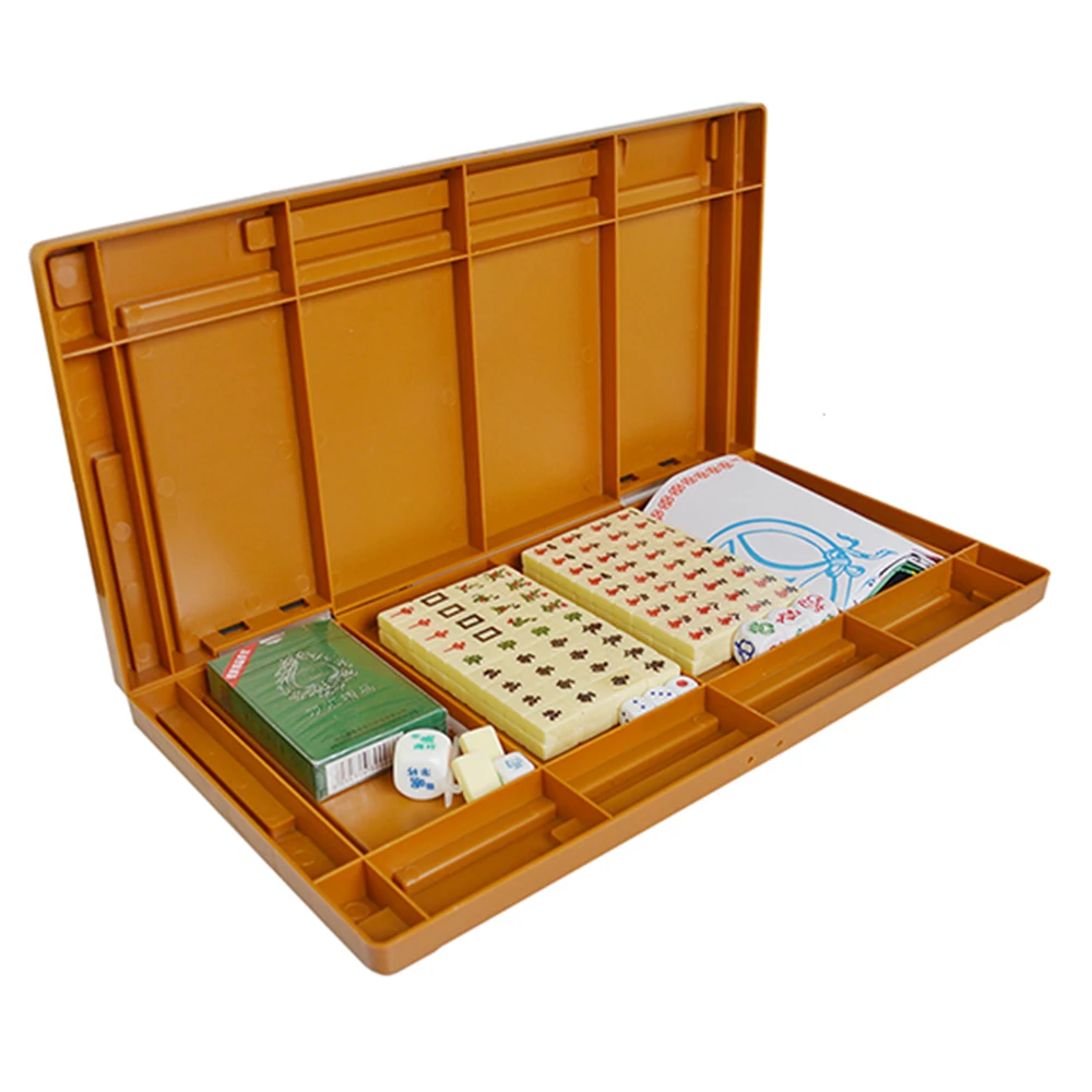 Outdoor Entertainment Folding Mini Mahjong Set Multifunctional Board Game For Travel Family Leisure Time | Спорт и развлечения