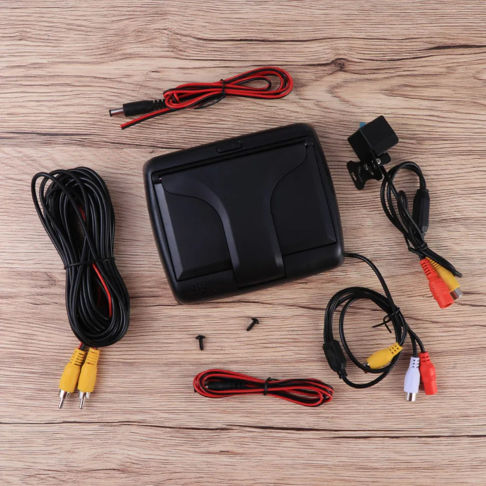 

4 LED Backup Camera with 4.3 Inch Monitor Reversing Track Car Rear View Night Vision Camera 170 Degree Wide Angle