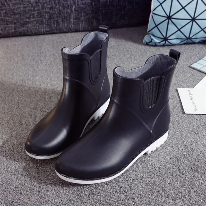 Женские резиновые сапоги Челси непромокаемые из ПВХ |