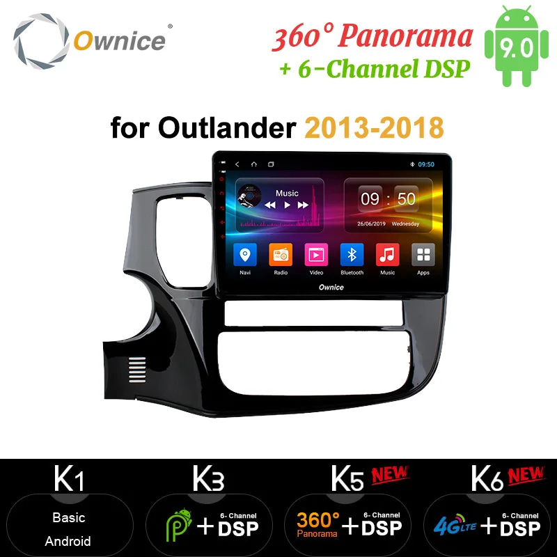 Ownice Android 9 0 Автомобильный GPS Видео плеер навигационная карта carplay 4G LTE 360 панорама DSP