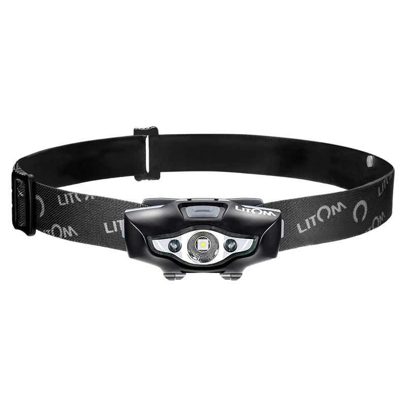 Black Headlamp Litom LHL2 ipx6 Водонепроницаемый светодиодный налобный фонарь 100 люменов 6 светильник с питанием от батареи АА для походов, кемпинга, улицы, чтения - Испускаемый цвет: Black Headlamp