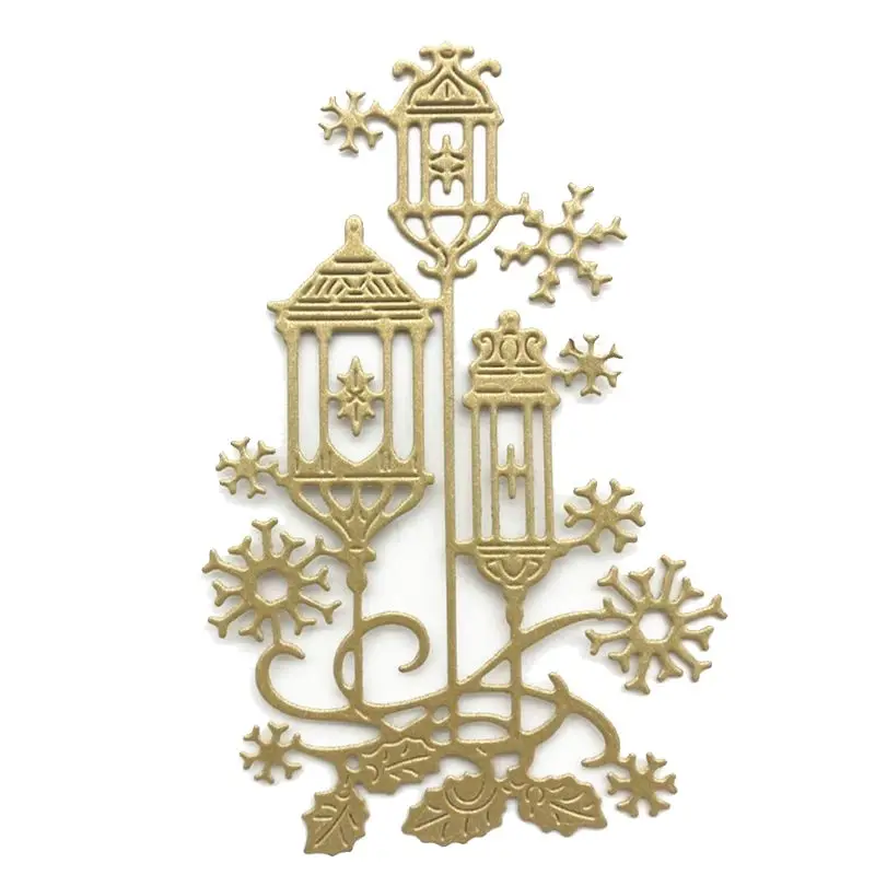 

Lantern Snowflake DIY Handicrafts Cutting Dies Metal Cutting Stencils for Scrapbooking Album Stamp Paper Card Embossing Hand-mad