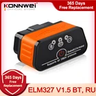 Автомобильный сканер KONNWEI с поддержкой Bluetooth, ELM327, pic18f25k80, V1.5, автомобильный диагностический сканер Obd 2