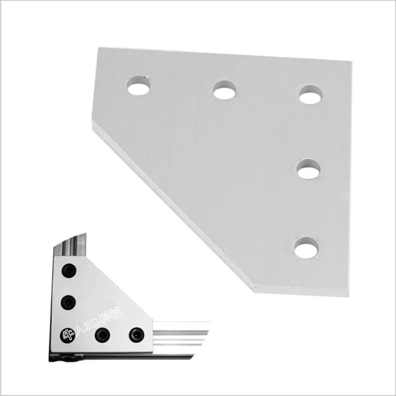 2 шт./лот 5 отверстий Черная/Серебристая Соединительная доска угловой кронштейн