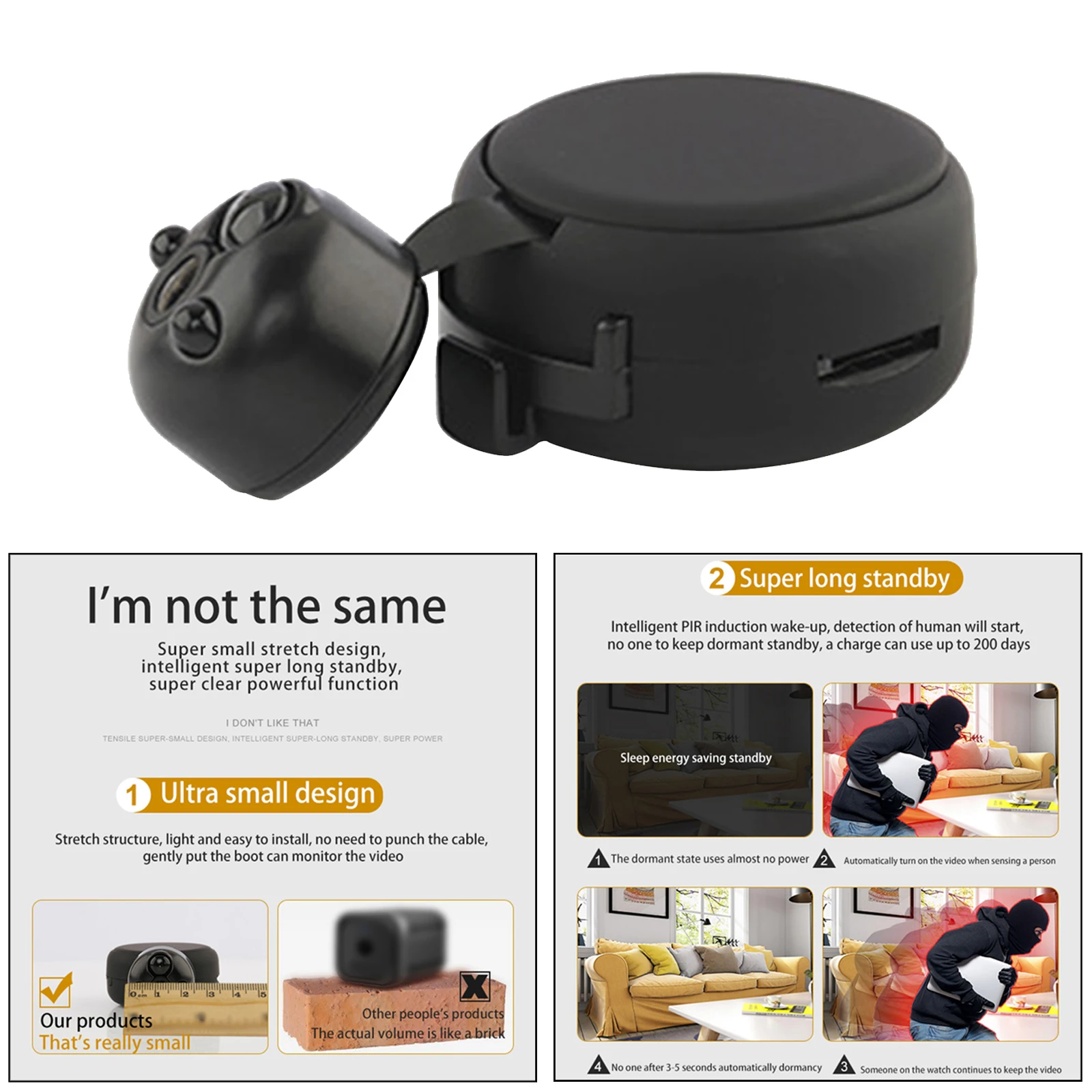 

1080P WiFi Mini Wearable Body Camera Video Voice Recorder IR Night