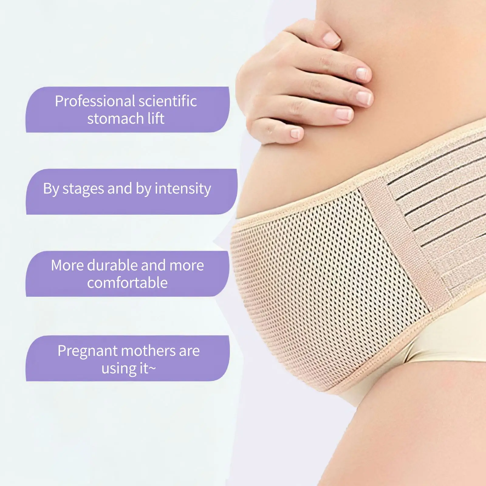 

Breathable Net Cloth Maternity Belt Adjustable Maternity Abdominal Band Comfortable Pregnancy Belt Practical Belly Support