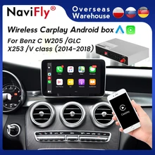 Wireless Apple CarPlay Android Auto Car Multimedia for Mercedes benz C-Class W205/GLC-Class X253/V-Class W446 2015-2018 NTG 5.0 