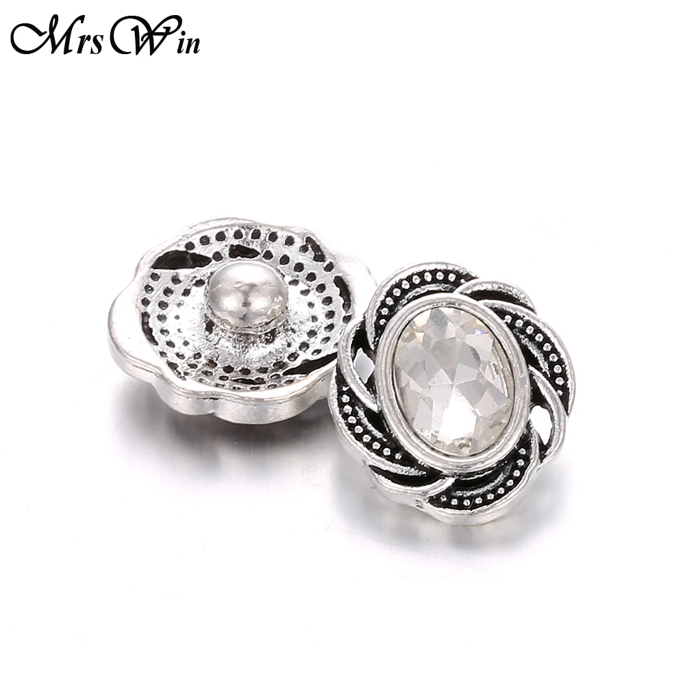 10 шт./лот оптовая продажа Модные металлические пуговицы со стразами 12 мм подходят