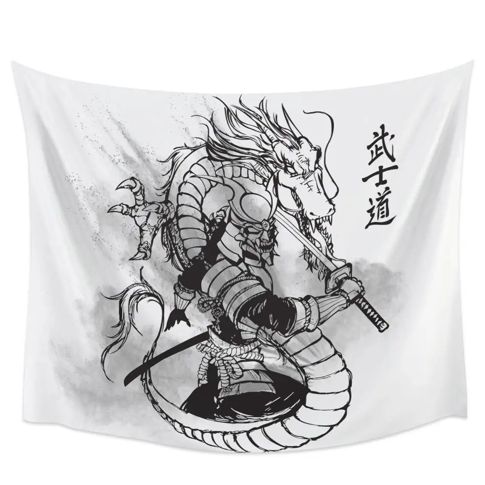 Goohome японский самурайский Настенный декор гобелены покрывало занавеска одеяло