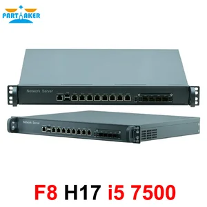 enterprise grade 1u rackmout 8 lan firewall network security computer with intel core i5 7500 and 4 fiber 1000m lan free global shipping