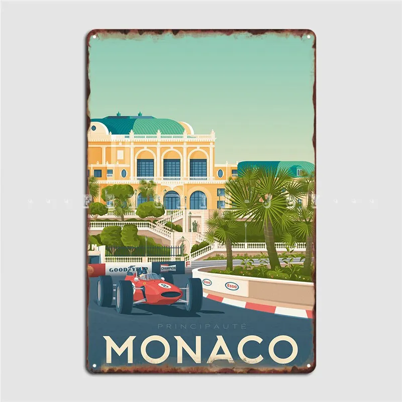 

Monaco Travel Poster Poster Metal Plaque Poster Designing Pub Garage Wall Pub Tin Sign Posters