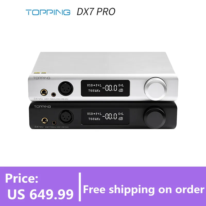 TOPPING DX7 Pro ES9038Pro DAC и усилитель для наушников Bluetooth 5 0 32 бит/768 кГц DSD1024 DX7PRO