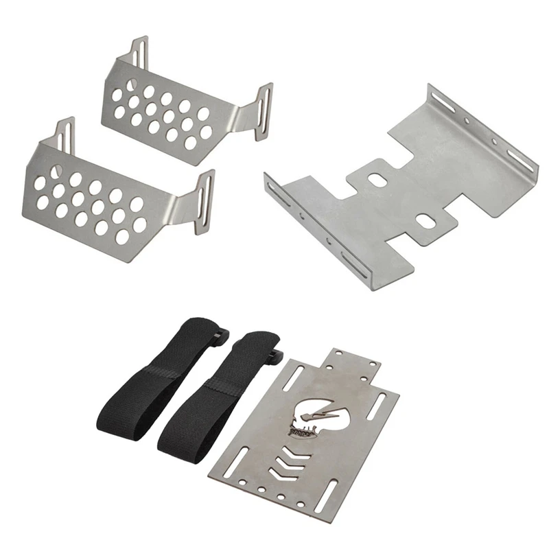 

Stainless Steel Chassis Armor Chassis Protector Plate Skid Plate Battery Board for 1/10 RC Redcat GEN8 Scout II