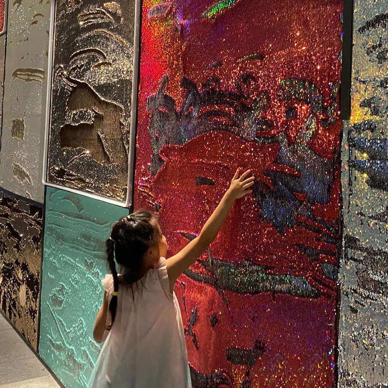 3d-фон с блестками для свадебвечерние НКИ настенный граффити рыбными весами