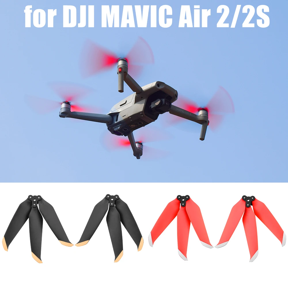 Hélice de tres palas para Dron DJI MAVIC Air 2/2S, accesorios de reducción de ruido de liberación rápida, reemplazo de hoja, ventiladores de Ala