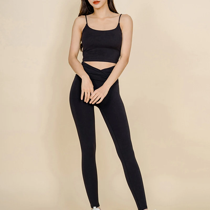 

Women's Workout Outfit 2 Pieces Seamless Yoga Leggings with Sports Bra Gym Yoga Clothes Set Quick Dry ALS88