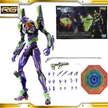 Original Bandai Rg Pb Limited Eva Unit-01 Night Combat Color Anime Action & Toy Figures Model Toys for Children