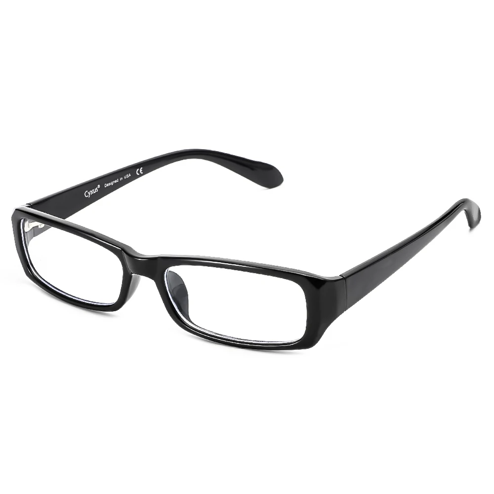 

Cyxus Blue Light Blocking Glasses Computer glasses Anti Eye Eyestrain Rectangle Black Frame Clear Lenses Unisex ,Men/Women 8007