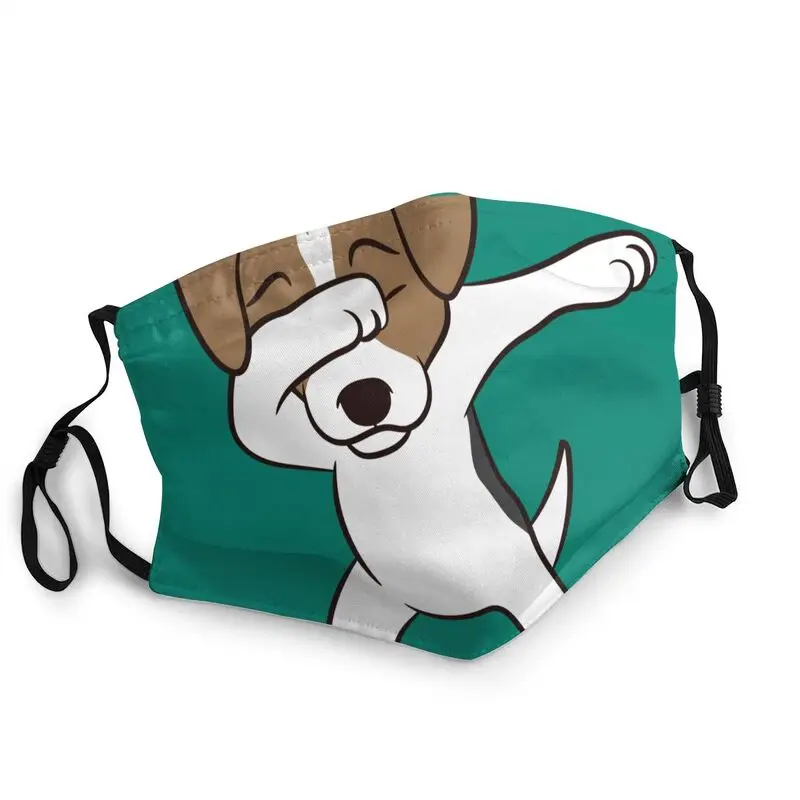 

Милая Регулируемая Маска для лица Джека Расселла терьера, маска для взрослых, Пылезащитная маска для собак, респиратор, маска