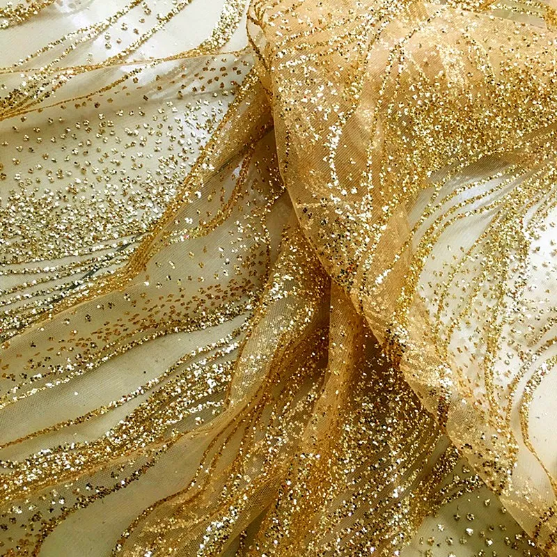 Золотой кружевной ткани яркий блестящий чехол с бронзовым покрытием украшением