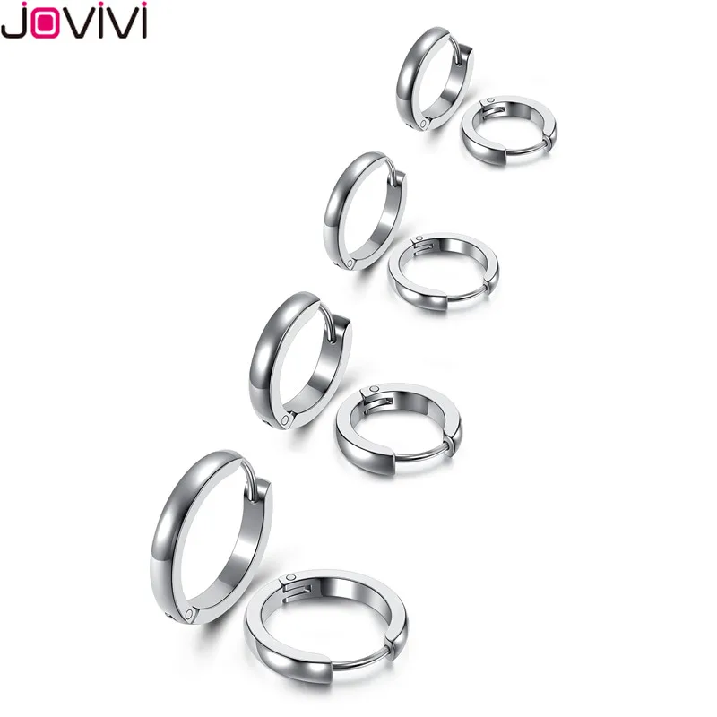 

Серьги-кольца JOVIVI Huggie из нержавеющей стали шириной 3 мм, 18 г, круглые петли, модные серьги Унисекс Для Пирсинга Ушей, ювелирные изделия для мужчин и женщин